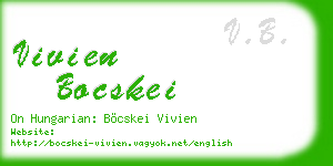 vivien bocskei business card